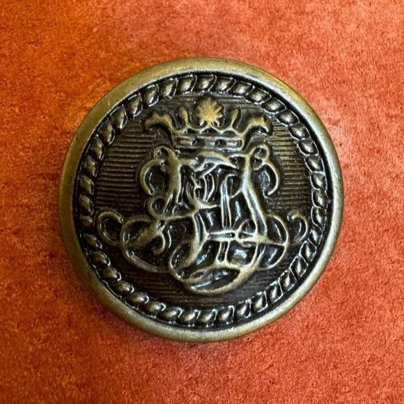 Burnt Orange Suede Leather Jacket w Ruffles & Large Buttons by Prosper & Devine - Picture 8 of 9